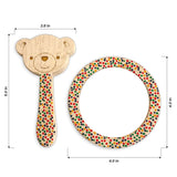 Printed Bear Single-Piece Rattle and Matching Mirror