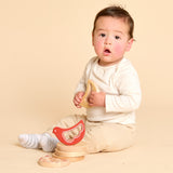 Solid Maple Wood Bird Rattle & Teether – Natural Wooden Baby Toy | Made in the USA