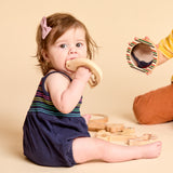 Solid Maple Wood Bird Rattle & Teether – Natural Wooden Baby Toy | Made in the USA