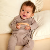 Printed Bunny Single-Piece Rattle and Matching Mirror