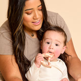 Solid Maple Wood Bird Rattle & Teether (Feathers) – Natural Wooden Baby Toy | Made in the USA