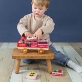 Shape Recognition Stackable Puzzle - Fire Truck | Printed in the USA