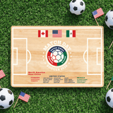 Soccer Pitch Serving Board | Maple Wood Charcuterie Platter, Watch Party Tray, USA Made