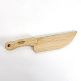 Kid's Chef-in-Training Wooden Cutting Board with Handcrafted One Piece Wooden Knife | Made in the USA