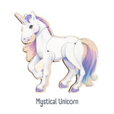 Fairytale Magnetic Wooden Puzzle with Cotton Bag | Mystical Unicorn | Made in the USA 🇺🇸