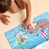 Ahoy! A 24-Piece Pirate Themed Puzzle for Toddlers & Preschoolers - 11"x19"