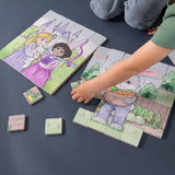 Magic Magnetic Wooden Puzzle with Cotton Bag - Princess Friends