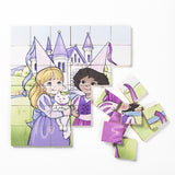 Magic Magnetic Wooden Puzzle with Cotton Bag - Princess Friends