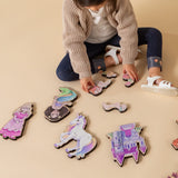 Fairytale Magnetic Wooden Puzzle with Cotton Bag | Gracious Princess | Made in the USA 🇺🇸