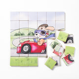 Magic Magnetic Wooden Puzzle with Cotton Bag - Puppy Racer