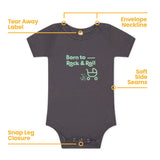 100% Airlume Combed, Ring-Spun Cotton Onesie  - Rock and Roll (Size 6-12 mo)