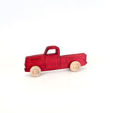 Montessori Educational Small Red Wooden Pickup Truck for Toddlers 1–3 | Eco-Friendly Beech Wood Toy