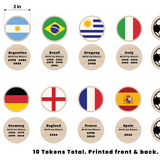 Soccer Winners Wooden Tokens | Football Fan Game Pieces (Printed USA)