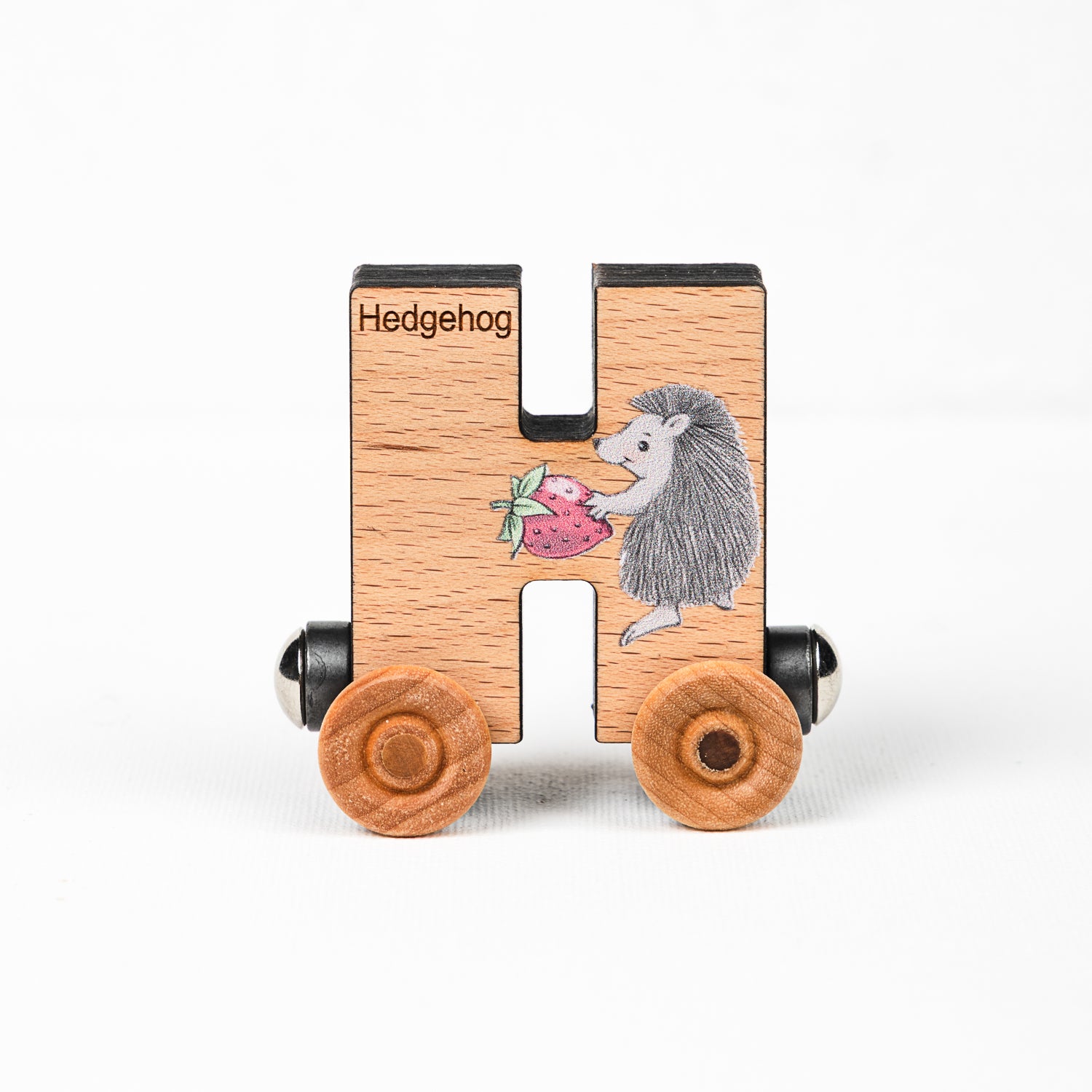 Letter "H" with a hedgehog.