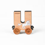 Letter "U" with a unicorn.