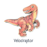 Dinosaur Magnetic Wooden Puzzles | Velociraptor | Made in the USA 🇺🇸