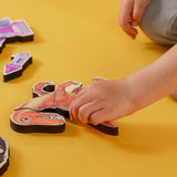 Dinosaur Magnetic Wooden Puzzles | Velociraptor | Made in the USA 🇺🇸