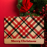 Solid Maple Wood Serving Board Platter Christmas Plaid - 11" x 16" | Made in the USA 🇺🇸