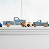 Montessori Educational Small Blue Wooden Pickup Truck for Toddlers 1–3 | Eco-Friendly Beech Wood Toy